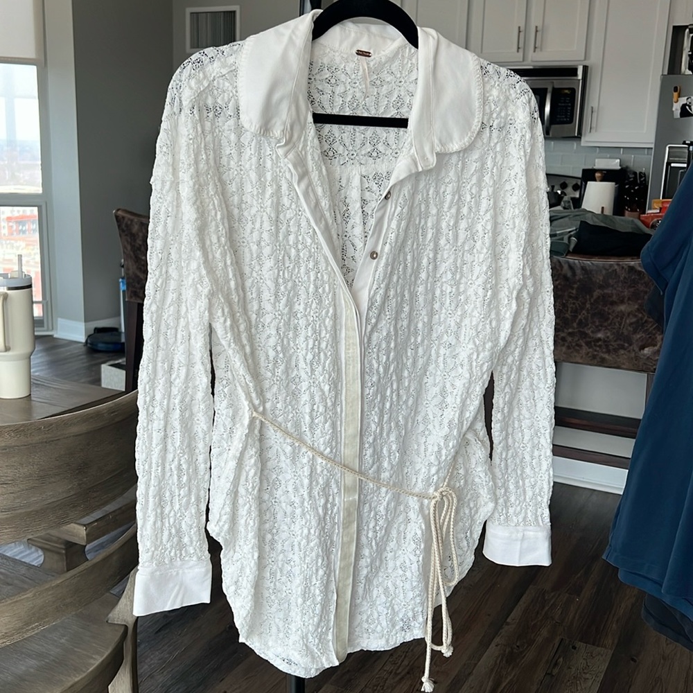 Free People white tunic/top